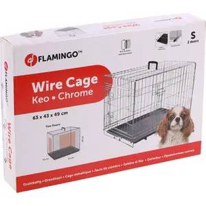 Gaiola de transporte metálica para cão Flamingo Keo image-3