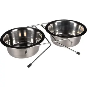 Gamelle pour la nourriture et d'eau pour chien rond Flamingo Duo Dinner Arjun image-0