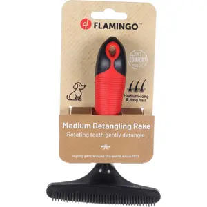 Hřeben na psa pro rotační podsrst s jemnými zuby Flamingo Premium Care image-1