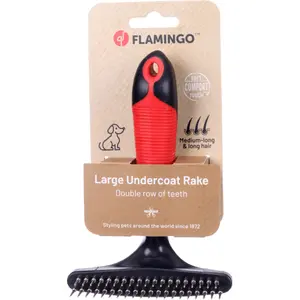 Hunde-Kamm für doppelt Schfur Flamingo Premium Care image-1