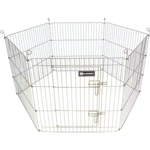 Hexagonal dog enclosure Flamingo image-0