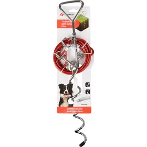 Dog stake with attachment cable Flamingo Pilka image-1