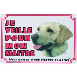 Traffic sign Flamingo Attention Au Chien Fr Labrador image-0