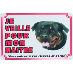 Traffic sign Flamingo Attention Au Chien Fr Rottweiler image-0