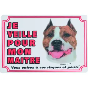 Hinweisschild Flamingo Attention Au Chien Fr Staffordshire image-0