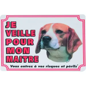 Traffic sign Flamingo Attention Au Chien Fr Beagle image-0