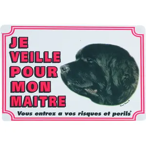 Traffic sign Flamingo Attention Au Chien Fr Terre-Neuve image-0