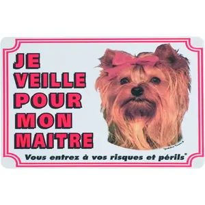 Traffic sign Flamingo Attention Au Chien Fr Yorkshire image-0