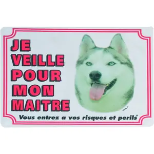 Traffic sign Flamingo Attention Au Chien Fr Husky image-0