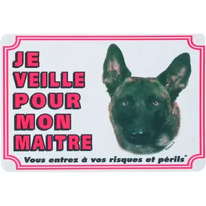 Traffic sign Flamingo Attention Au Chien Fr Malinois image-0