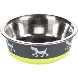 Runde Futter- und Wassernapf für Hunde Flamingo Silhouette image-0