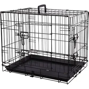 Gaiola de transporte metálica para cão Flamingo Mezo image-0