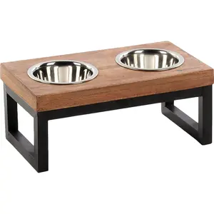 Plato para comida y agua para perro rectangular Flamingo Duo Dinner Tommy image-1