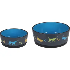 Gamelle pour la nourriture et d'eau pour chien rond Flamingo Cori image-1