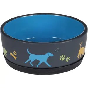 Gamelle pour la nourriture et d'eau pour chien rond Flamingo Cori image-0