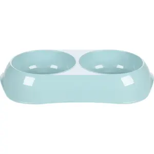 Ovale voer- en waterbak voor honden Flamingo Combo Muk image-0