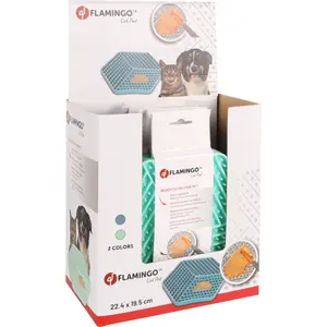 Alfombrilla de lamido hexagonal para perro Flamingo Leki image-3