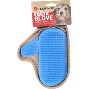 Massage- und Bürstenhandschuh für Hunde Flamingo Pienna image-1