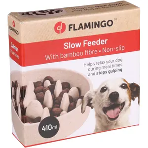 Round food and water bowl for dogs Flamingo Slow Feeder Greni image-2