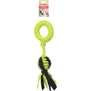 Brinquedo para cão anel trançado Flamingo Rofas Rugby image-1