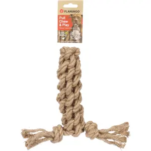 Hundespielzeug Zugseil mit 2 Knoten Flamingo Kush image-1
