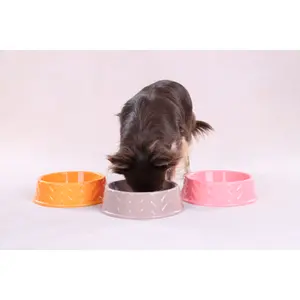 Gamelle de nouriture et de l'eau pour chien rond Flamingo Wavy image-1