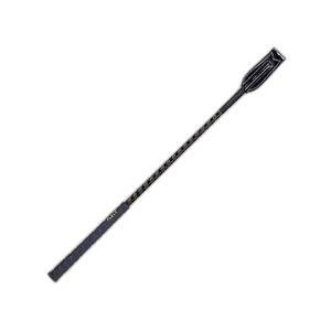 951090042-paardrijzweep-voor-paarden-met-gelakte-kap-fleck-bruin-zwart-55-cm