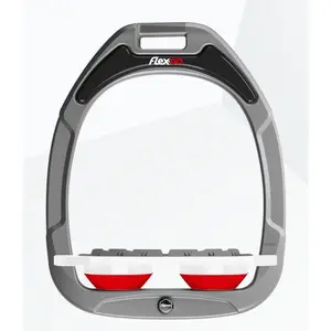 Étriers Plat Grip Aluminium/Blanc/Rouge Flex-On Green Composite image-0