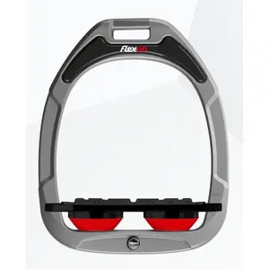 Étriers Plat Grip Aluminium/Noir/Rouge Flex-On Green Composite image-0