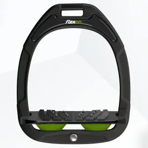 Ultra Grip Black/Black/Green Stirrups Flex-On Green Composite