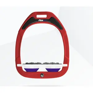 Platte Ultra Grip-Steigbügel Rot/Weiß/Violett Flex-On Green Composite image-0