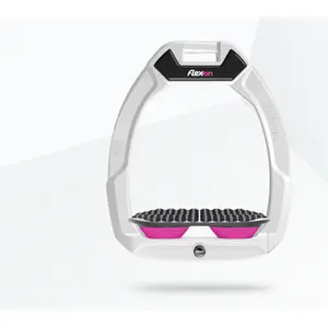 Étriers de sécurité d’équitation Endurance Blanc/Gris/Rose Flex-On Safe-On image-0