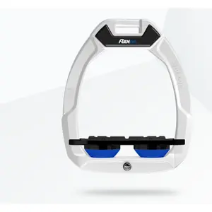 Ελαστικοί ιμάντες ασφάλισης ιππασίας Flat Grip Λευκό/Μαύρο/Μπλε Flex-On Safe-On image-0