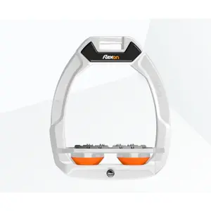 Υποστηρίγματα ασφαλείας ιππασίας Plat Ultra Grip Λευκό/Γκρι/Πορτοκαλί Flex-On Safe-On image-0