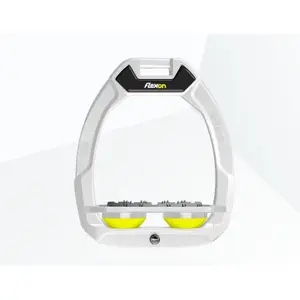 Στεφάνια ασφαλείας ιππασίας Flat Ultra Grip Άσπρο/Γκρι/Κίτρινο Flex-On Safe-On image-0