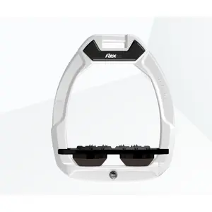 Στεφάνες ασφαλείας ιππασίας Flat Ultra Grip Λευκό/Μαύρο/Καφέ Flex-On Safe-On image-0