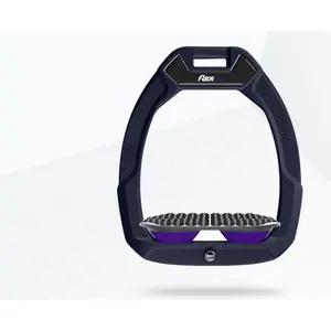 Étriers de sécurité d’équitation Endurance Aluminium/Gris/Violet Flex-On Safe-On image-0