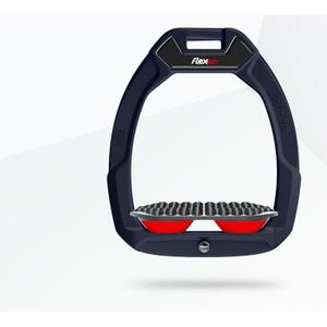 Étriers de sécurité d’équitation Endurance Aluminium/Gris/Rouge Flex-On Safe-On image-0