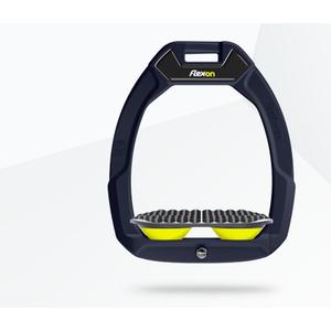 Étriers de sécurité d’équitation Endurance Aluminium/Gris/Jaune Flex-On Safe-On image-0