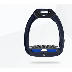 Étriers de sécurité d’équitation Endurance Aluminium/Gris/Bleu Flex-On Safe-On image-0