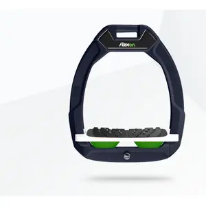 Κλίσεις ασφαλείας ιππασίας Ultra Grip Αλουμινίου/Λευκό/Πράσινο Flex-On Safe-On image-0