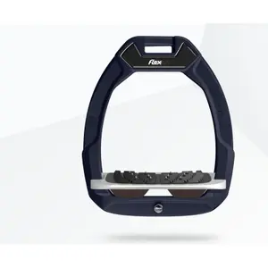 Étriers de sécurité d’équitation Incliné Ultra Grip Aluminium/Gris/Marron Flex-On Safe-On image-0