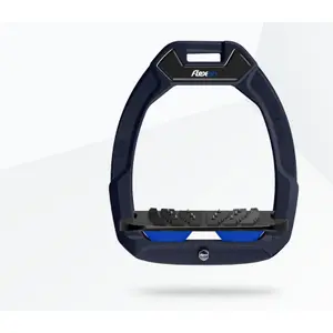 Πετάλια ασφαλείας ιππασίας Με κλίση Ultra Grip Αλουμίνιο/Μαύρο/Μπλε Flex-On Safe-On image-0