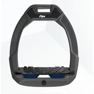 Κεκλιμένα άγκιστρα ασφαλείας ιππασίας Ultra Grip Αλουμίνιο/Μαύρο/Ναυτικό Flex-On Safe-On image-0
