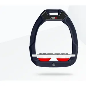Ασφαλή σπιρούνια ιππασίας Flat Grip Αλουμινίου/Λευκό/Κόκκινο Flex-On Safe-On image-0