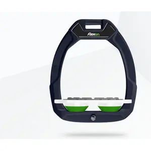 Ασφάλειες ιππασίας Flat Grip Αλουμινίου/Λευκό/Πράσινο Flex-On Safe-On image-0