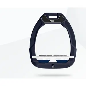 Estribos de segurança de equitação Plat Grip Alumínio/Branco/Marinho Flex-On Safe-On image-0