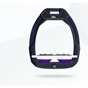 Στερέωσεις ασφαλείας ιππασίας Flat Ultra Grip Αλουμινίου/Λευκό/Μωβ Flex-On Safe-On image-0