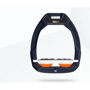 Πλατιά αναβάτες ασφαλείας αλόγων Ultra Grip Αλουμινίου/Λευκό/Πορτοκαλί Flex-On Safe-On image-0