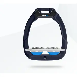 Ασφάλειες ιππασίας Flat Ultra Grip Αλουμινίου/Γκρι/Μπλε Flex-On Safe-On image-0
